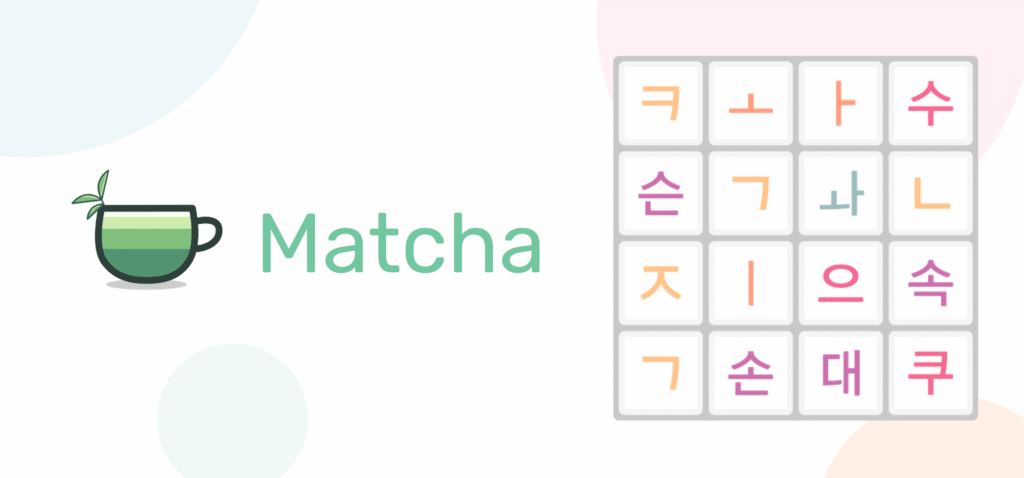 Match and Memorize Hangul Game